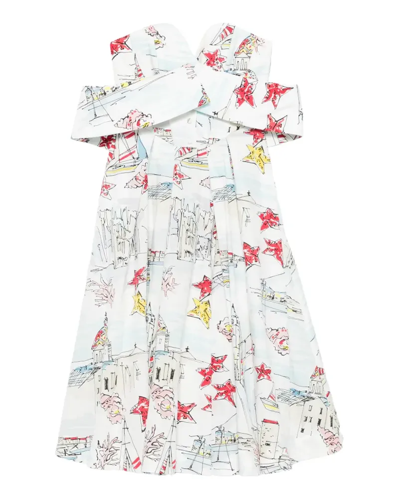 Antonio Marras strapless printed dress - Weiß Weiß