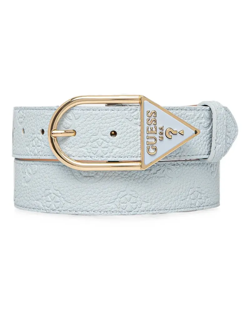 Guess logo-embossed buckle-fastening belt - Blau Blau
