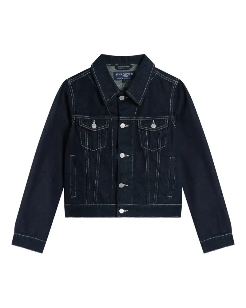Juicy Couture Jeansjacke mit Kontrastnähten - Blau Blau