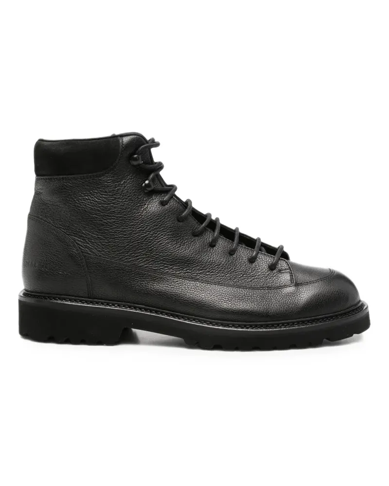 Common Projects grained-leather lace-up ankle boots - Schwarz Schwarz