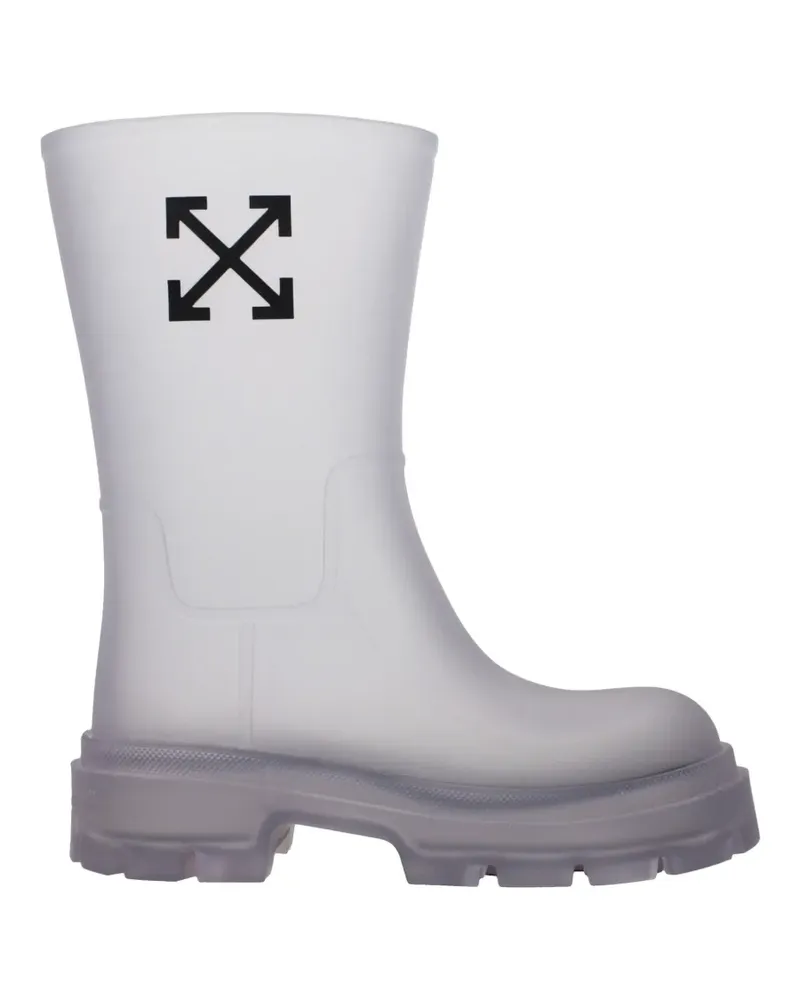 OFF-WHITE lug-sole Arrow ankle boots - Weiß Weiß