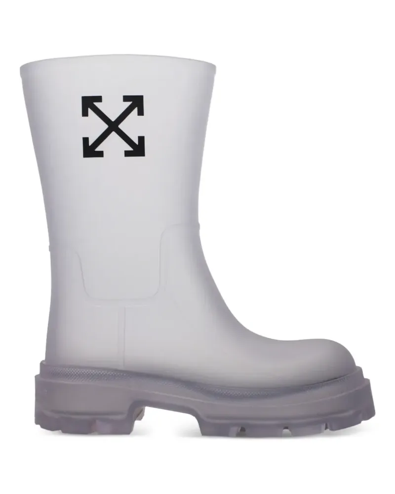 OFF-WHITE lug-sole Arrow ankle boots - Weiß Weiß