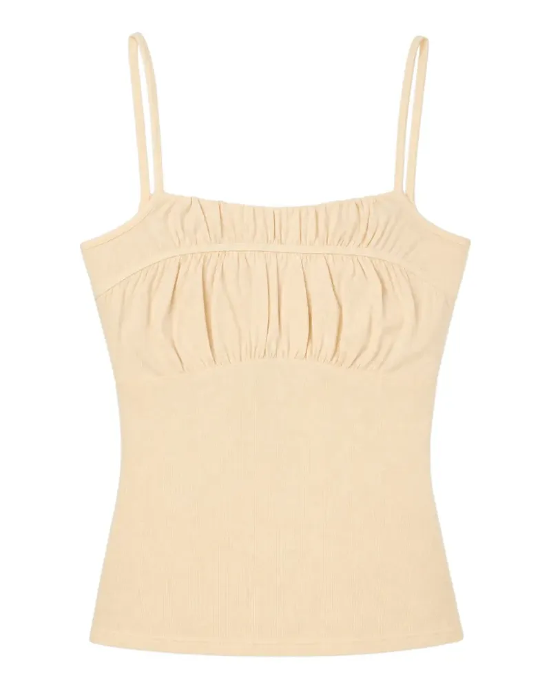 Reformation Gerafftes Neela Strickoberteil - Nude Nude
