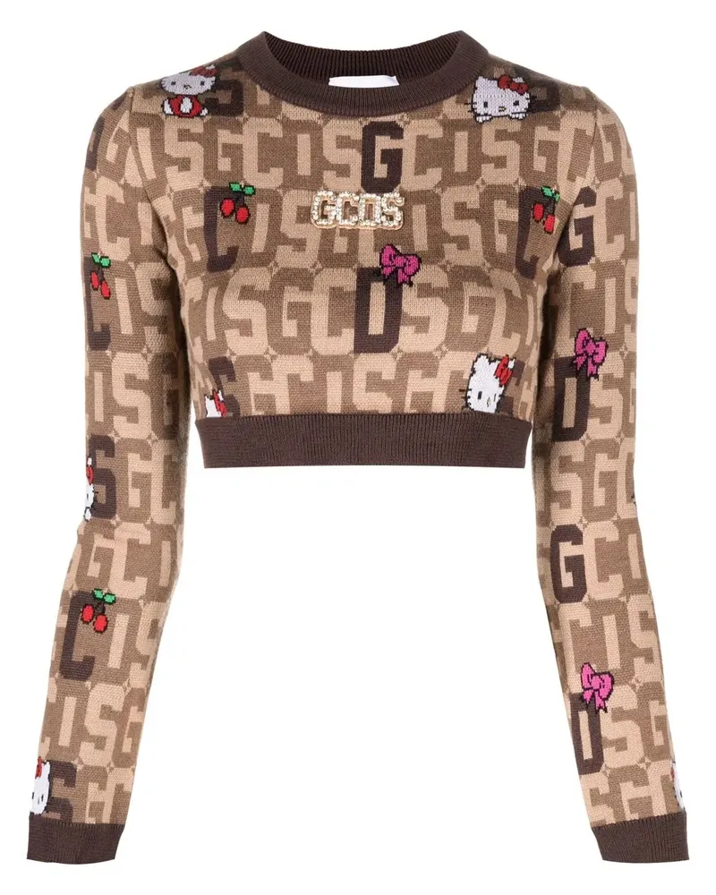 GCDS x Hello Kitty Strickoberteil - Braun Braun