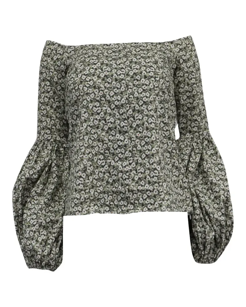 Caroline Constas Bluse mit Puffärmeln - Grün Grün