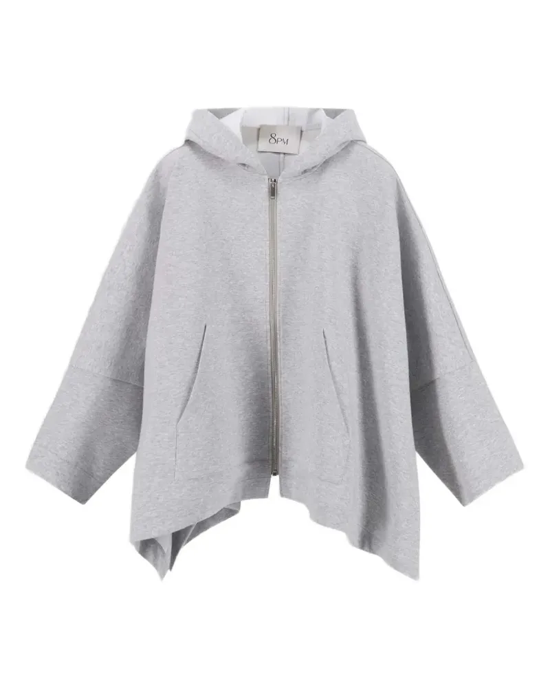 8PM Santorini hooded zip-up sweater - Grau Grau