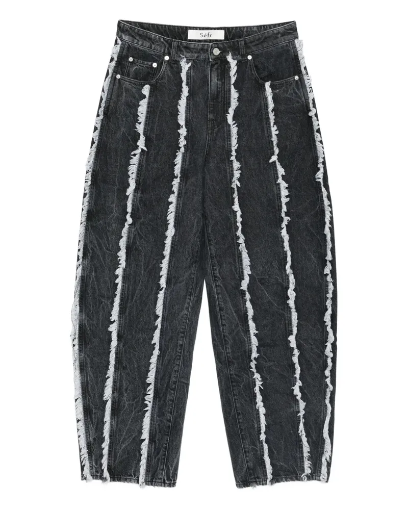 Séfr Ausgefranste Jeans - Grau Grau