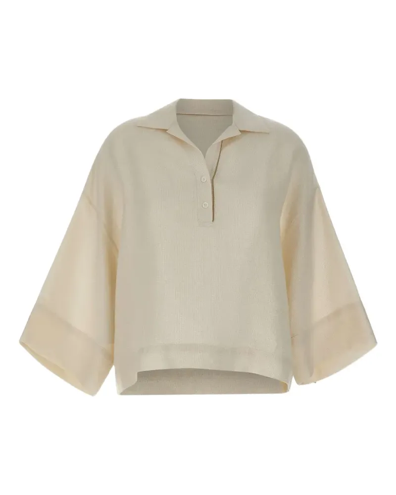 Eleventy V-neck polo shirt - Nude Nude