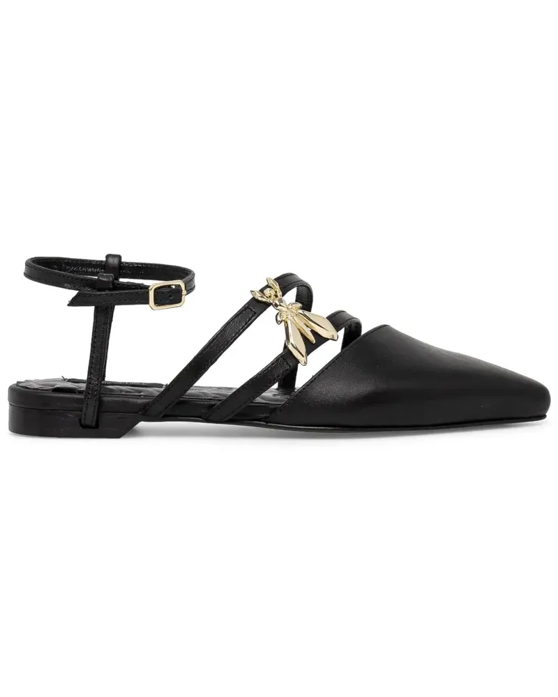 Patrizia Pepe Ballerinas mit Logo-Schild - Schwarz Schwarz