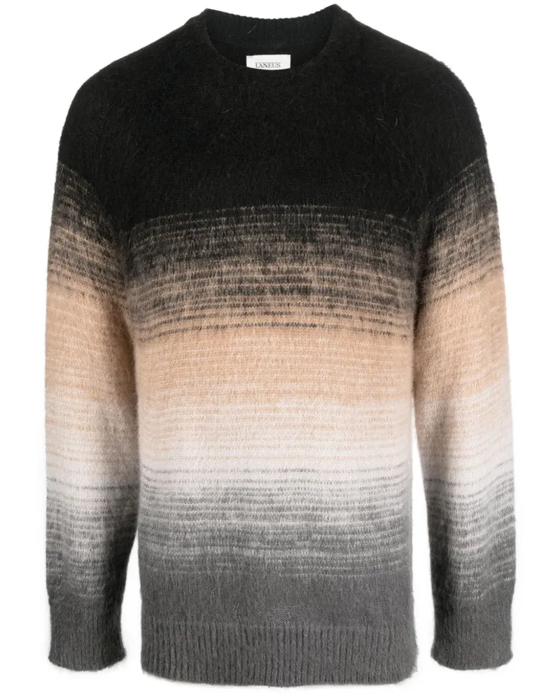 Laneus Pullover mit Farbverlauf Schwarz