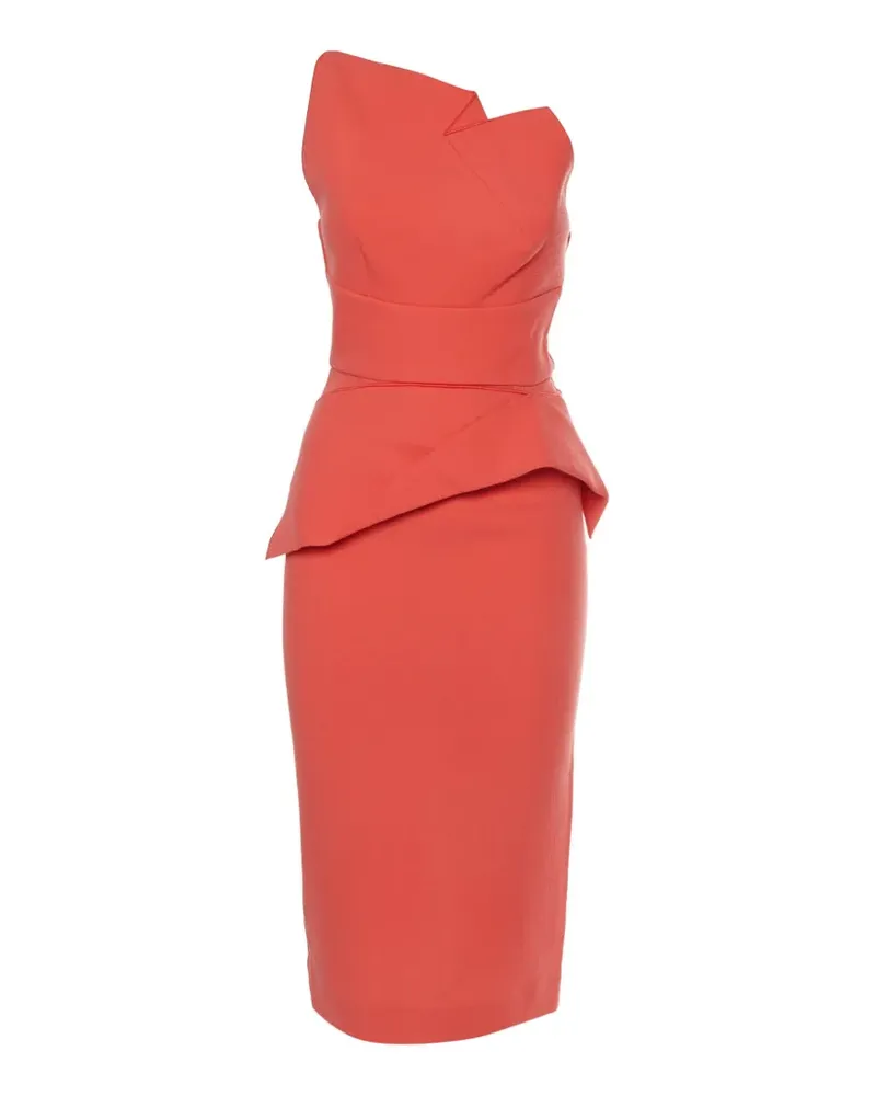 Roland Mouret Drapiertes One-Shoulder-Midikleid - Rot Rot