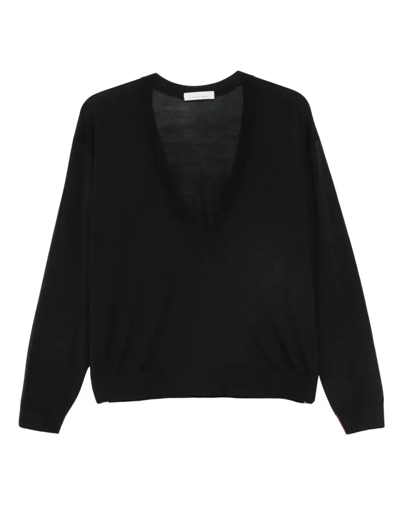 Liviana Conti Pullover mit V-Ausschnitt - Schwarz Schwarz