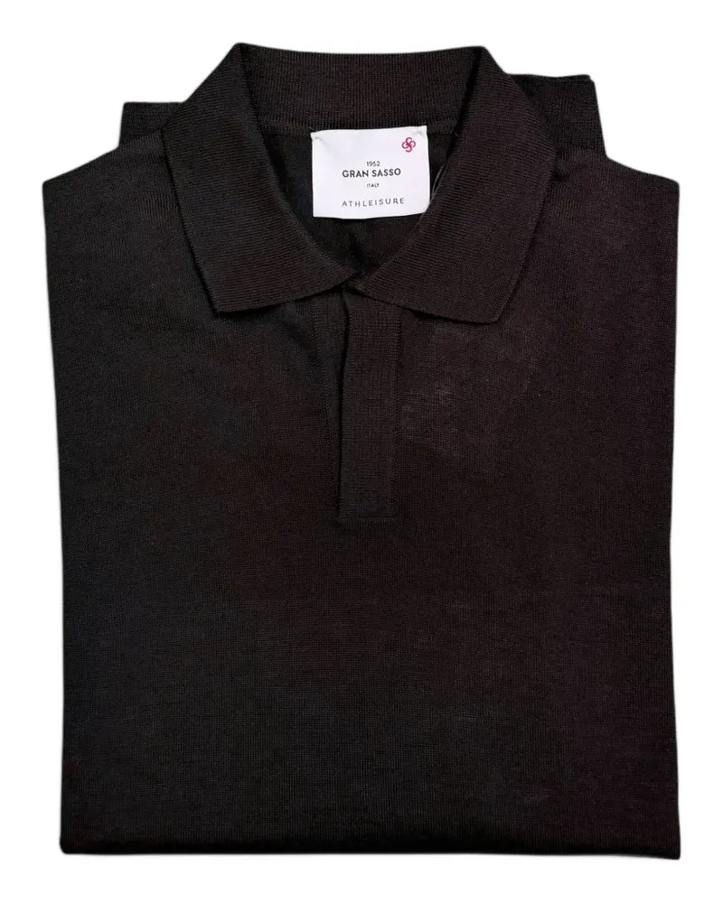Gran Sasso Fein gestrickter Pullover mit Polokragen - Braun Braun