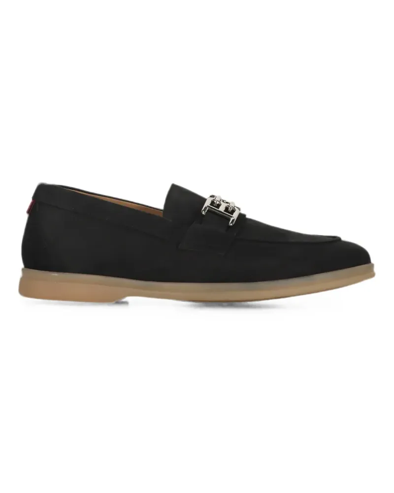 Bally logo-plaque leather loafers - Schwarz Schwarz