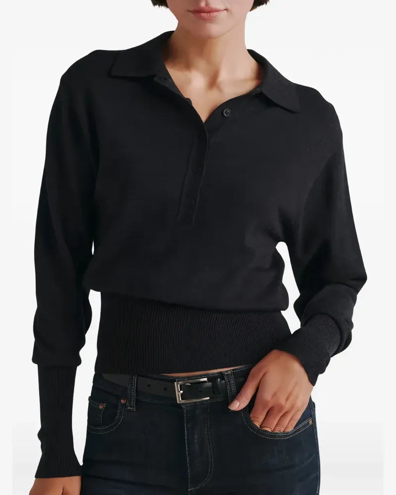 DL1961  November polo sweater - Schwarz Schwarz