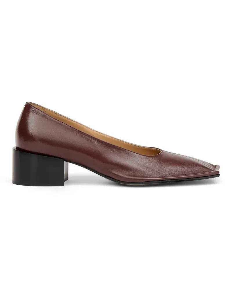 Maison Margiela piped square-toe pumps - Braun Braun