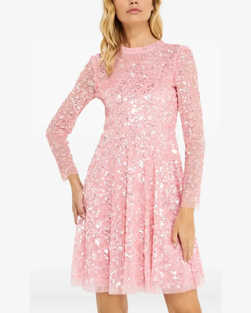 Needle & Thread Aurelia sequin-embellished mini dress - Rosa Rosa