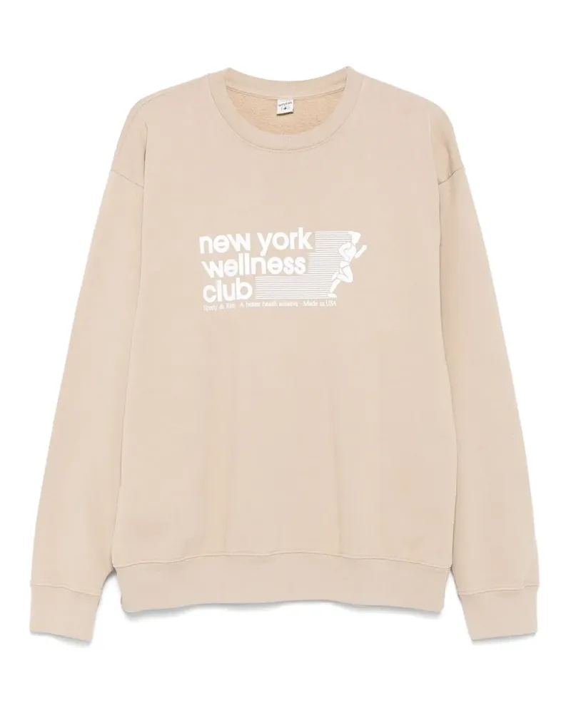 SPORTY & RICH USA Wellness Club Sweatshirt - Nude Nude