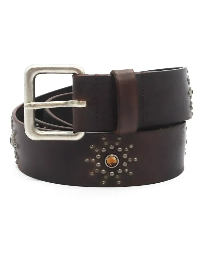 HTC Hollywood Trading Company studded leather belt - Braun Braun