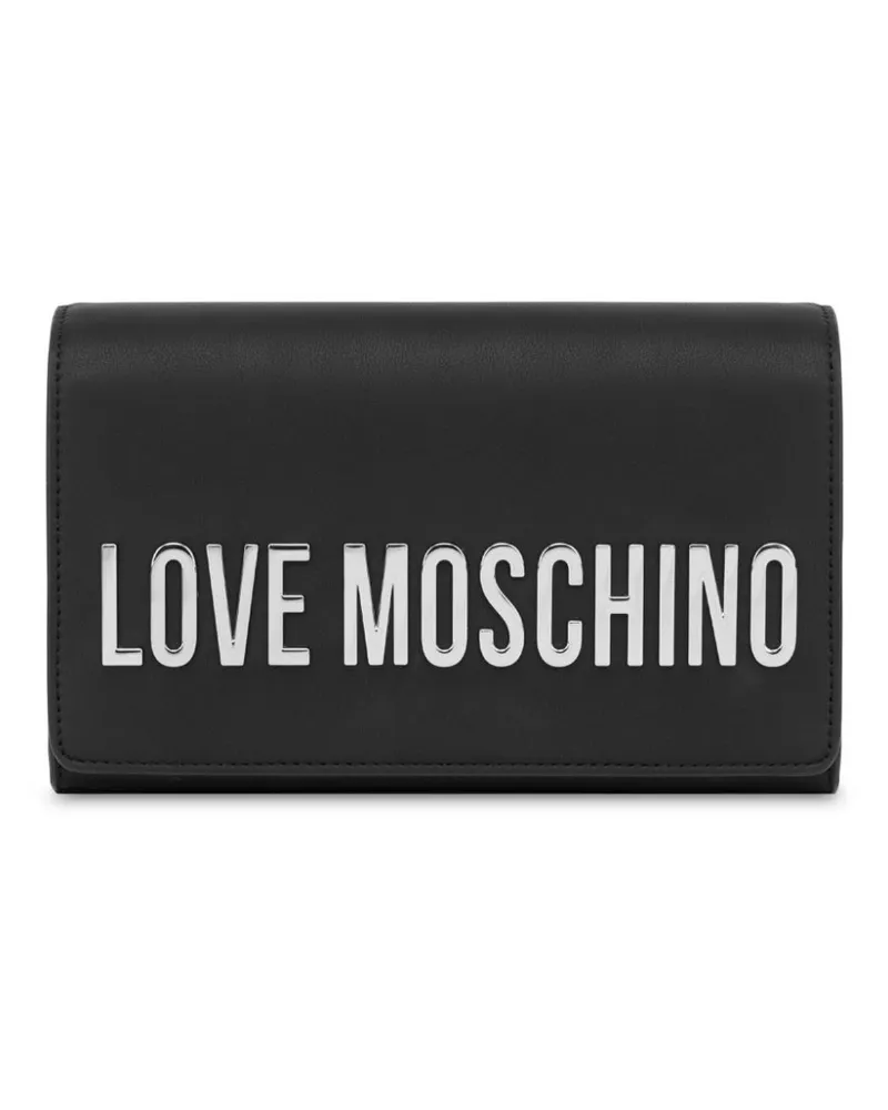 Moschino Umhängetasche mit Logo - Schwarz Schwarz