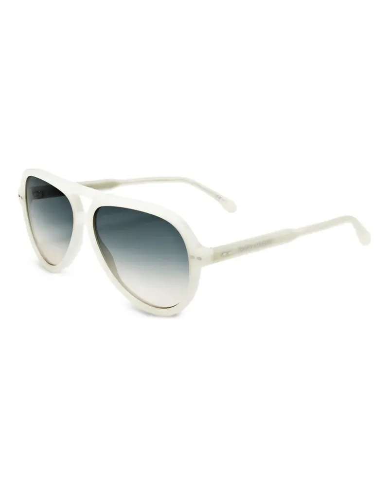 Isabel Marant Getönte Pilotenbrille - Weiß Weiß