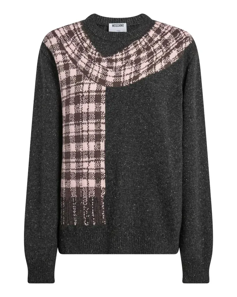Moschino Pullover mit Trompe-l'oeil-Print - Grau Grau