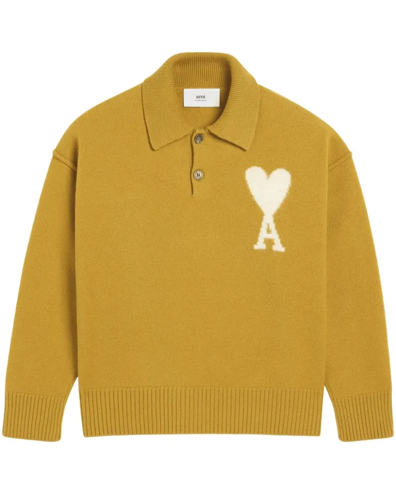 AMI Paris Ami de Coeur Poloshirt - Gelb Gelb