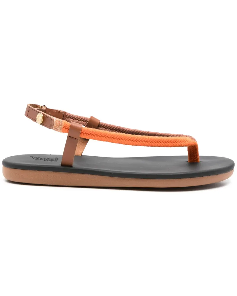 Ancient Greek Sandals Sandalen aus Leder - Orange Orange