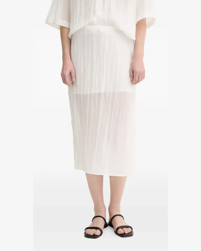 Filippa K side-slit midi skirt - Weiß Weiß