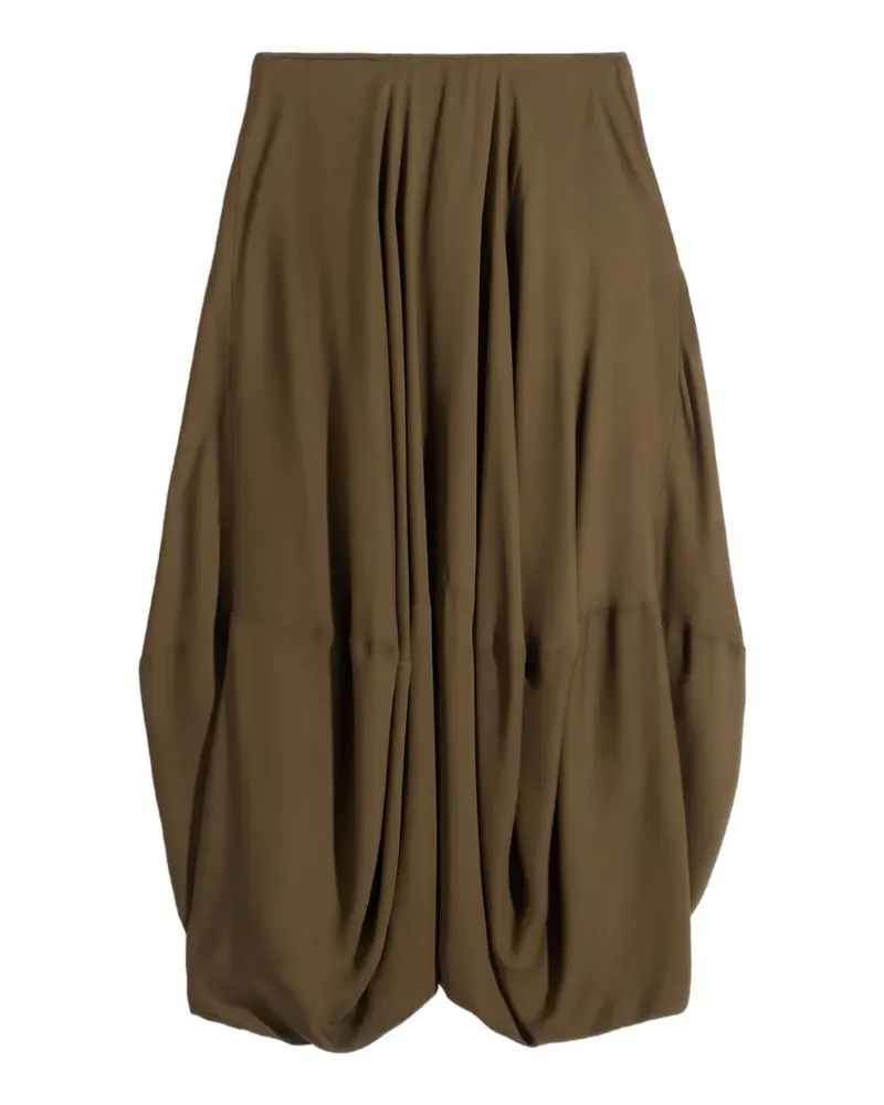 Christophe Lemaire Mittellanger Ballonrock - Braun Braun