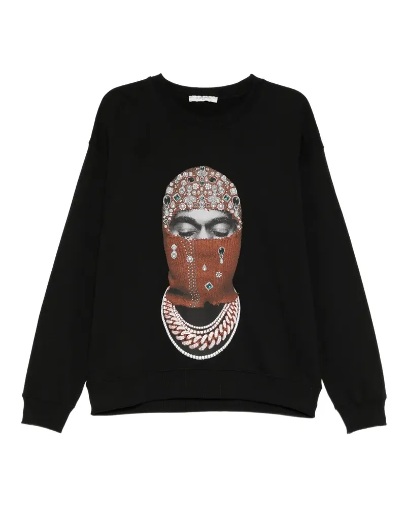 IH NOM UH NIT T-Shirt mit Mask-Jewery-Print - Schwarz Schwarz