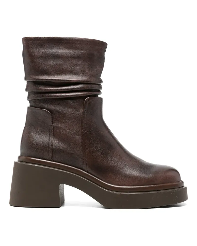 Bruno Premi Geraffte Stiefeletten mit Plateau - Braun Braun
