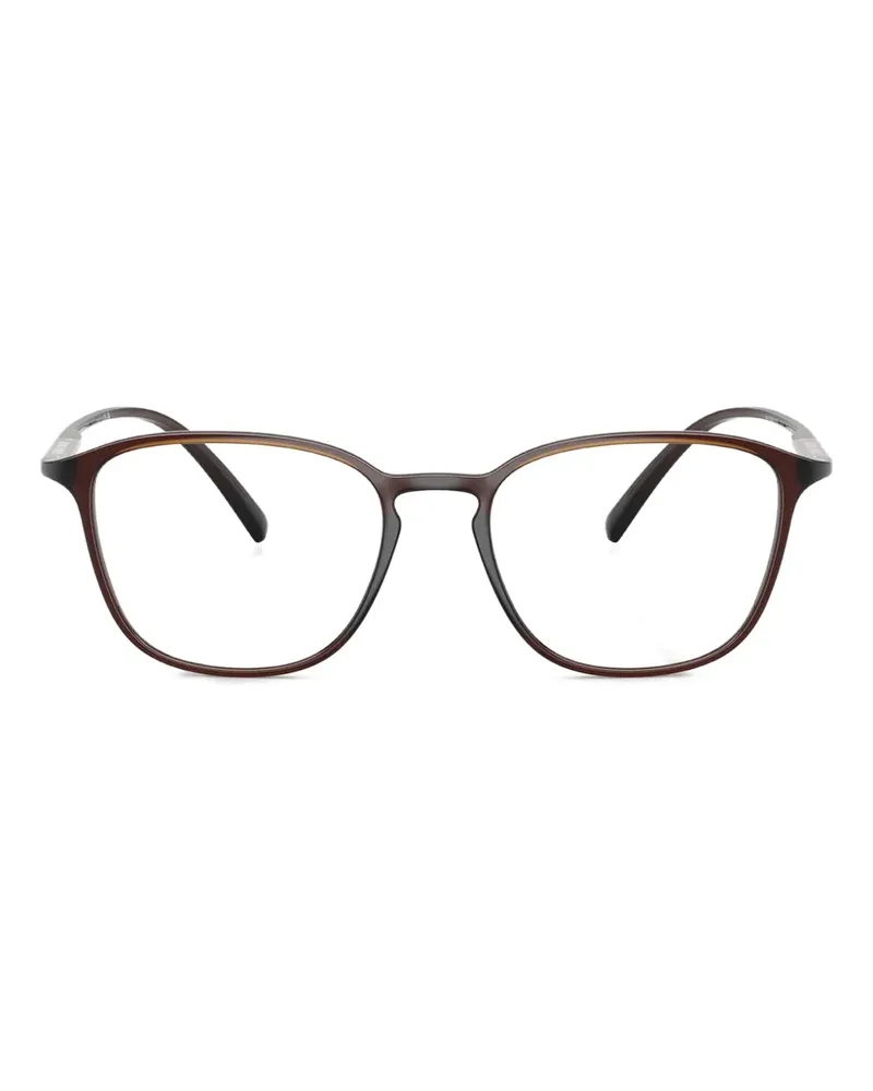 Giorgio Armani Eckige Brille mit Metallgestell - Braun Braun