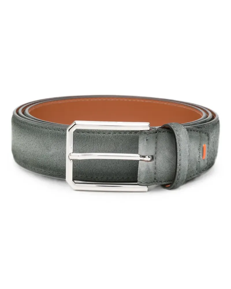 Santoni suede buckle-fastening belt - Grau Grau