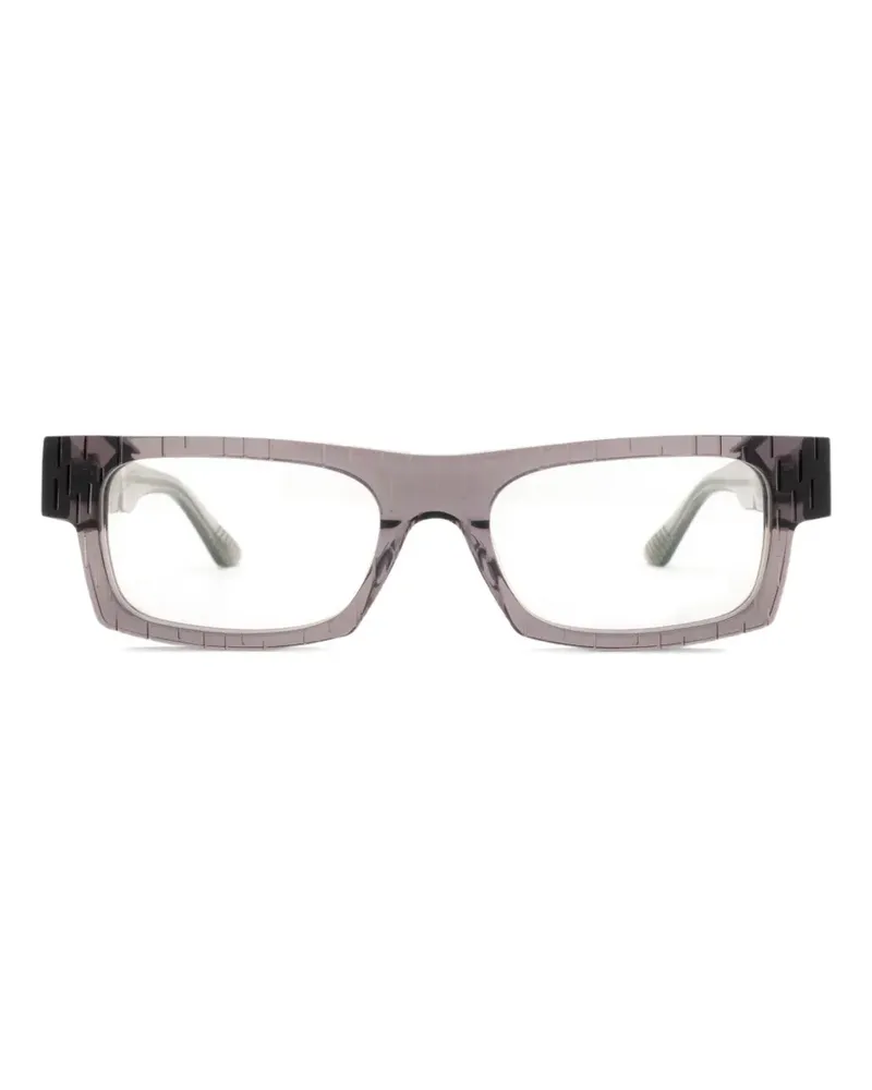 Yohji Yamamoto rectangle-frame glasses - Grau Grau