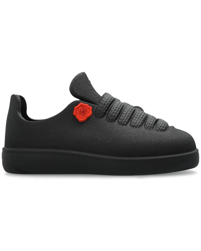 Burberry Sneakers mit Blumenapplikation - Schwarz Schwarz