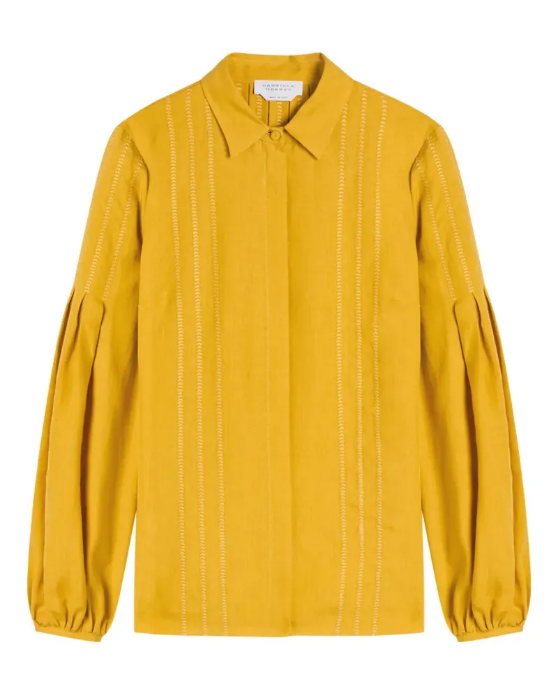 Gabriela Hearst Inga embroidered balloon-sleeve blouse - Gelb Gelb