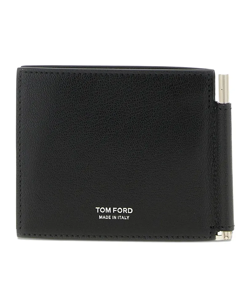 Tom Ford logo-print leather wallet - Schwarz Schwarz