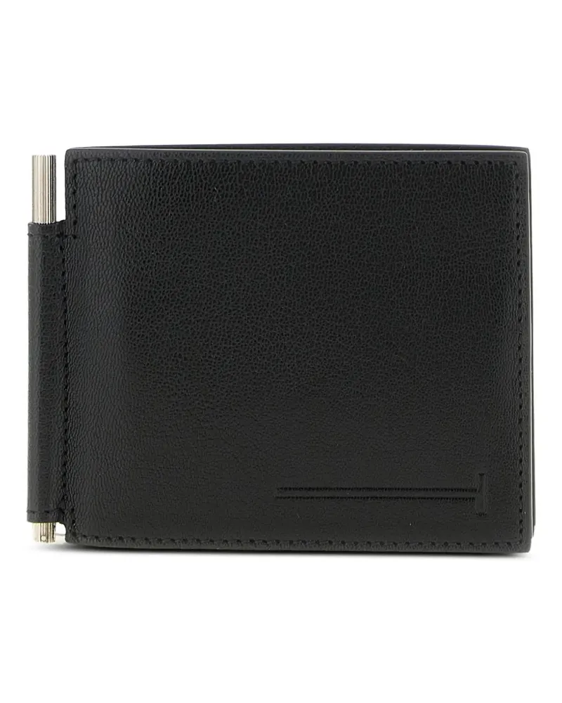 Tom Ford logo-print leather wallet - Schwarz Schwarz