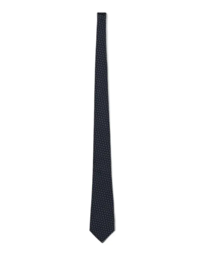 Ermenegildo Zegna jacquard-woven silk tie - Blau Blau