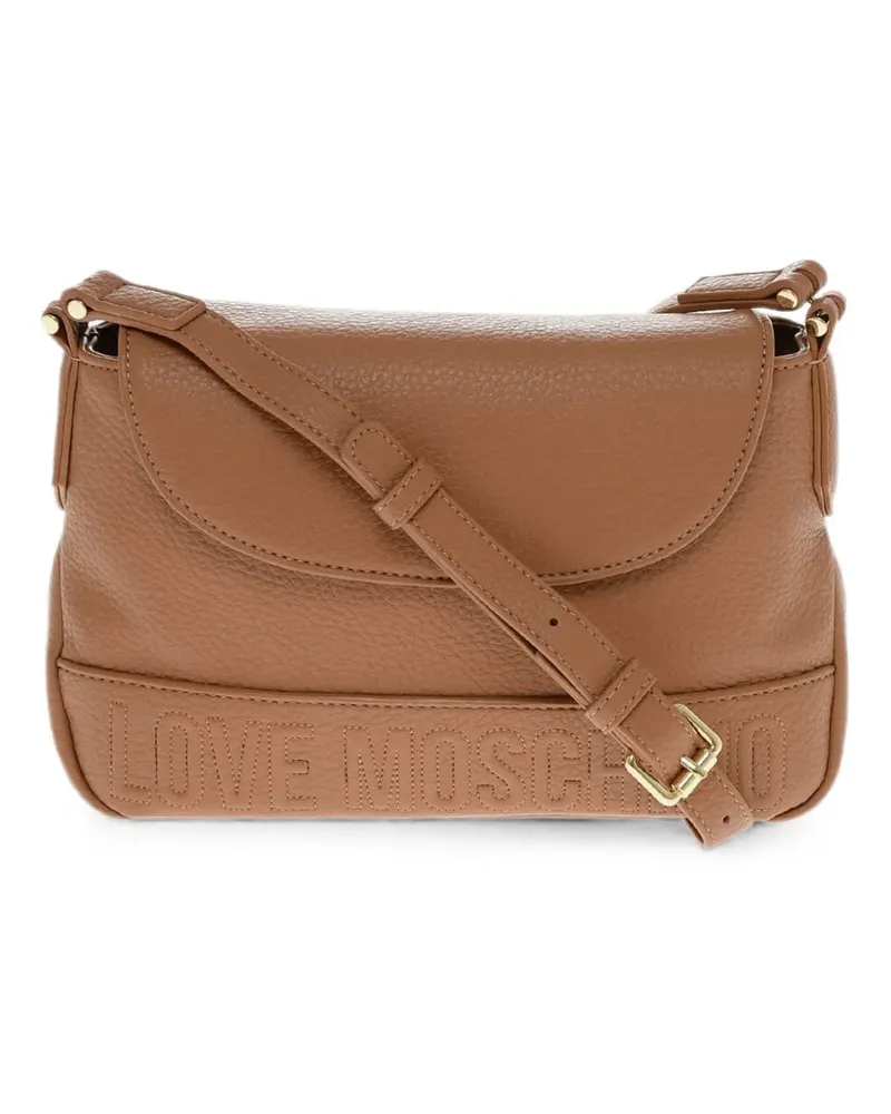 Moschino logo-debossed corssbody bag - Braun Braun