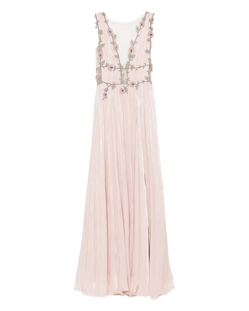 COSTARELLOS Verziertes Maxikleid - Rosa Rosa