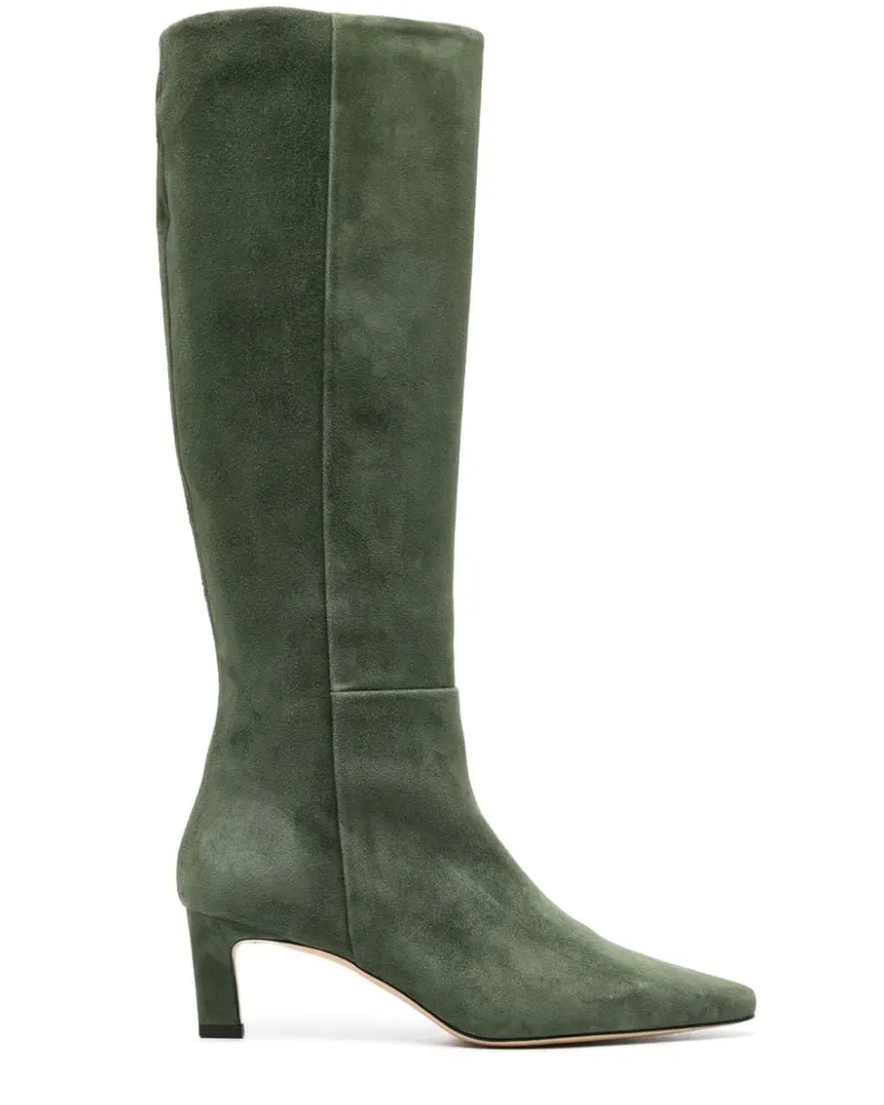 Scarosso Kira Stiefel aus Wildleder 50mm - Grün Grün