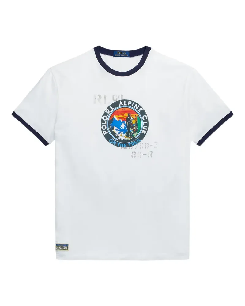 Ralph Lauren graphic-print ringer t-shirt - Weiß Weiß