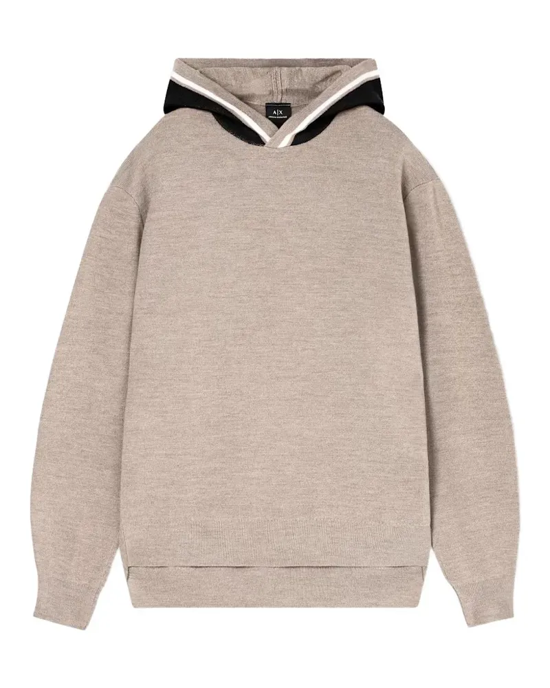 Armani Exchange Hoodie mit Kontrastdetails - Nude Nude