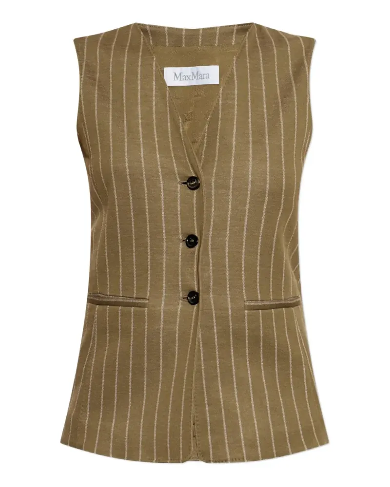 Max Mara Riccio pinstriped waistcoat - Grün Grün