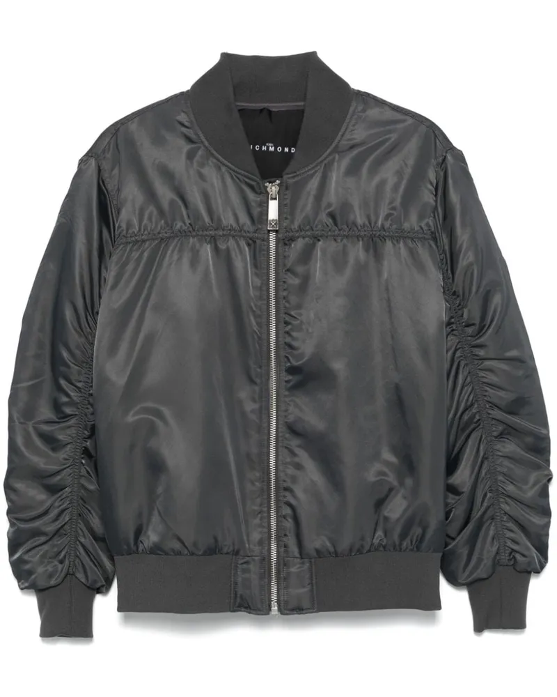 John Richmond Bomberjacke mit Nietendetail - Grau Grau