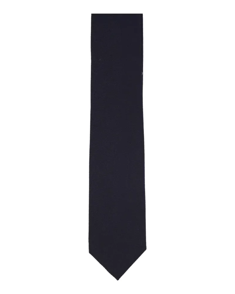 BARBA textured tie - Blau Blau