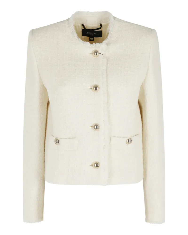 Max Mara Ausgefranste Agami Jacke - Nude Nude