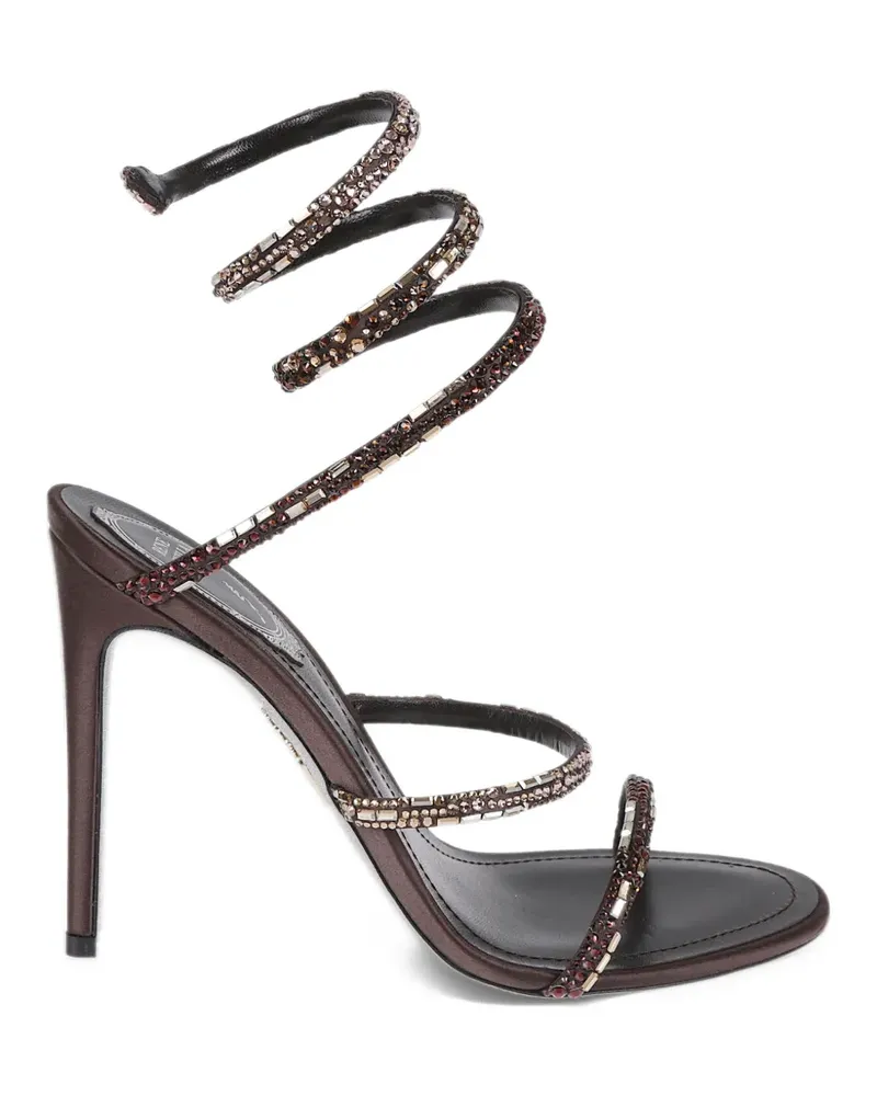 René Caovilla Cleo crystal-embellished sandals - Braun Braun